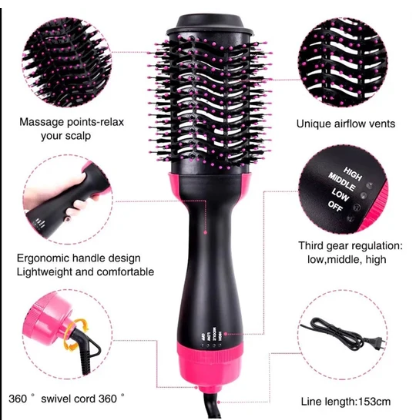 One Step Hot Air Brush (Dryer + Straightener)